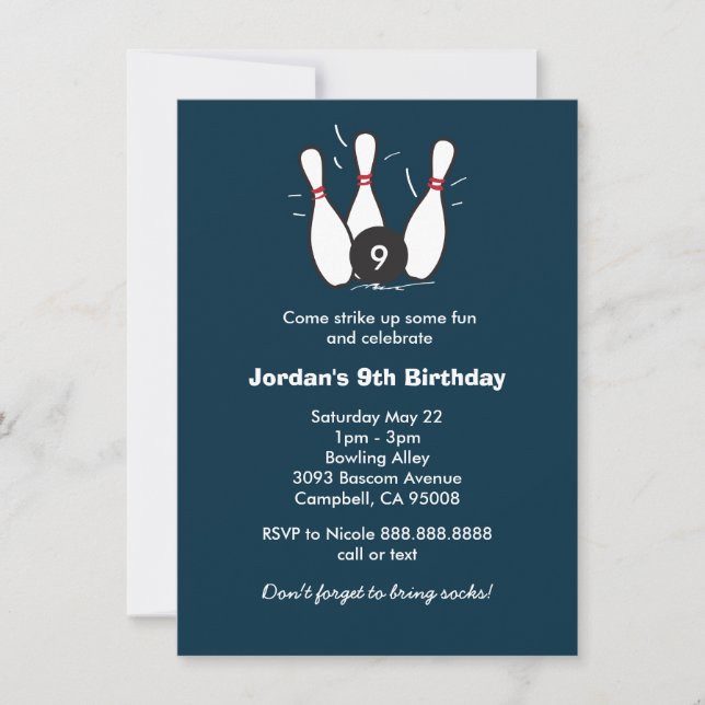 Invitación Fiesta de cumpleaños de bebé (Anverso)