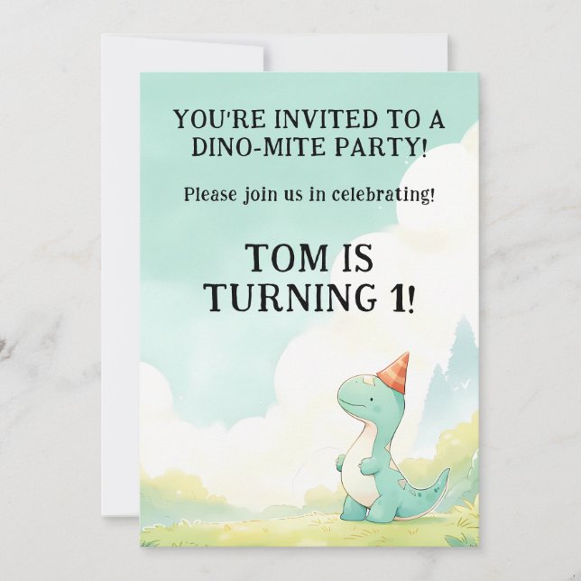 Invitación Fiesta de cumpleaños de bebé de Personalizado lind (Anverso)
