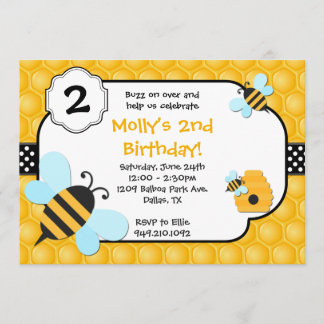 Invitación Fiesta de cumpleaños de Bee