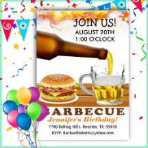 Fiesta de cumpleaños de Beer Backyard Barbecue