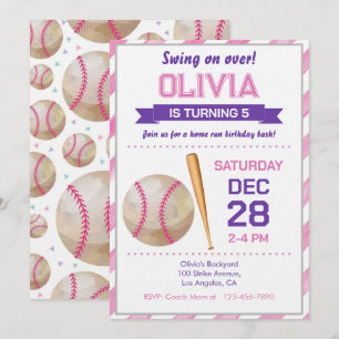 Invitación Fiesta de cumpleaños de béisbol