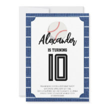 Fiesta de Cumpleaños de Béisbol de Rayas Azules