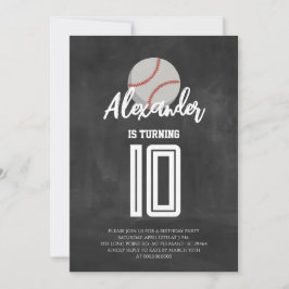 Invitación Fiesta de Cumpleaños de Béisbol en Pizarra