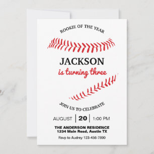 Invitación Fiesta de cumpleaños de béisbol linda