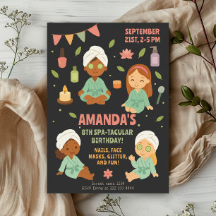 Invitación Fiesta de cumpleaños de belleza   Día de chicas di