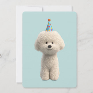Invitación Fiesta de cumpleaños de Bichon Frise