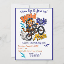 Fiesta de cumpleaños de bicicleta BMX de tigre par