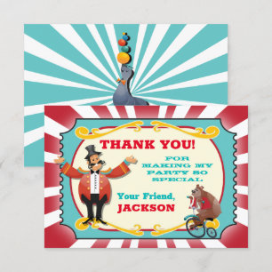 Invitación Fiesta de cumpleaños de billetes de Circo Gracias 