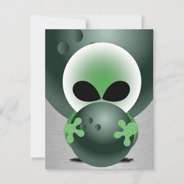 Invitación Fiesta de cumpleaños de boliche (Anverso)