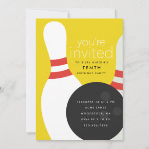Invitación Fiesta de cumpleaños de bolos