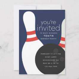 Invitación Fiesta de Cumpleaños de Bolos