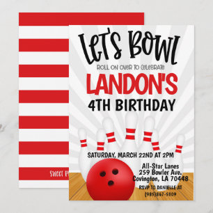 Invitación Fiesta de cumpleaños de bolos