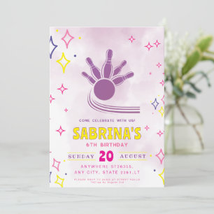 Invitación fiesta de cumpleaños de bolos