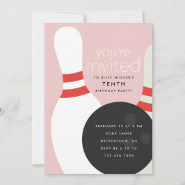 Invitación Fiesta de cumpleaños de bolos