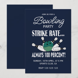 Invitación Fiesta de Cumpleaños de Bolos Retro Vintage