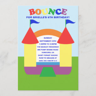 Invitación Fiesta de cumpleaños de Bounc House cumpleaños