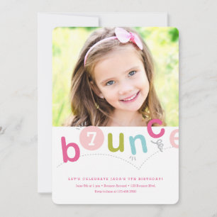 Invitación Fiesta de cumpleaños de Bounce Girls