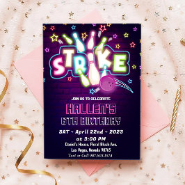 Invitación Fiesta de cumpleaños de Bowling