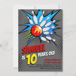 Invitación Fiesta de cumpleaños de Bowling