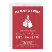 Fiesta de Cumpleaños de Boxeo Rojo