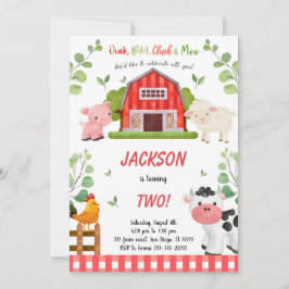 Invitación Fiesta de cumpleaños de Boy Farm