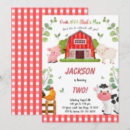 Invitación Fiesta de cumpleaños de Boy Farm