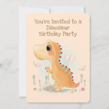 Fiesta de cumpleaños de Brown Baby Dinosaur