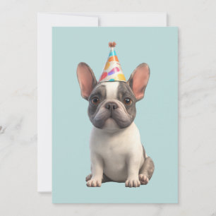 Invitación Fiesta de cumpleaños de Bulldog Francés