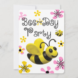 Invitación Fiesta de cumpleaños de Bumble Bee Bee