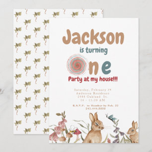Invitación Fiesta de cumpleaños de Bunnies Baby 1