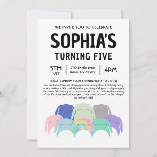 Invitación Fiesta de Cumpleaños de Bunny Squishmallow