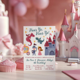 Invitación Fiesta de Cumpleaños de Caballero y Princesa, Drag