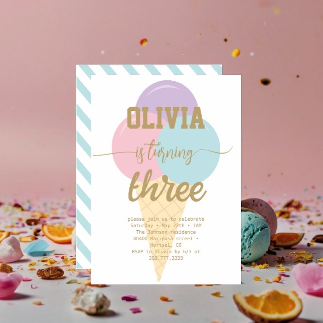 Invitación Fiesta de cumpleaños de caligrafía de Relieve meta (Subido por el creador)