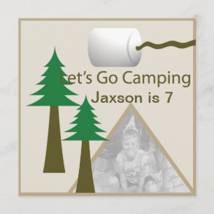 Invitación Fiesta de cumpleaños de Camping