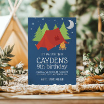 Fiesta de cumpleaños de camping para niños