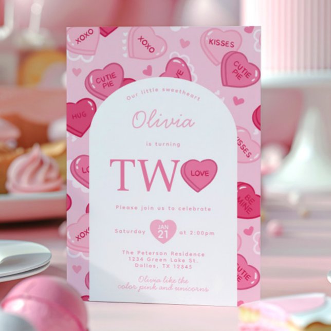 Invitación Fiesta de Cumpleaños de Caramelo de San Valentín (Subido por el creador)