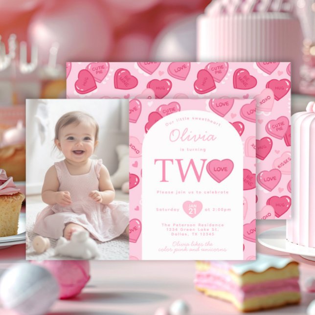 Invitación Fiesta de Cumpleaños de Caramelo de San Valentín (Subido por el creador)