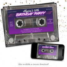 Fiesta de cumpleaños de Cassette Temática Retro 80