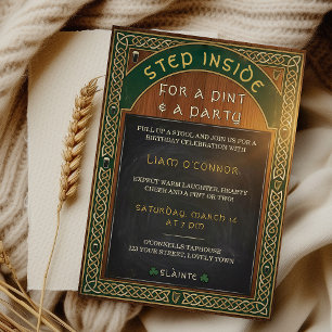 Invitación Fiesta de cumpleaños de celebración irlandesa del 