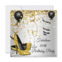 Fiesta de cumpleaños de Champagne con tacones alto