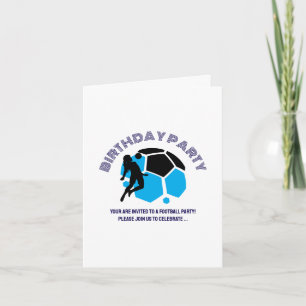 Invitación Fiesta de cumpleaños de Chica de fútbol, regalo de