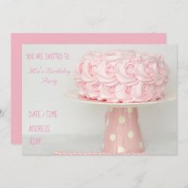Invitación Fiesta de cumpleaños de chica rosa de hielo