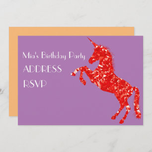 Invitación Fiesta de cumpleaños de chicas pintorescos de Unic