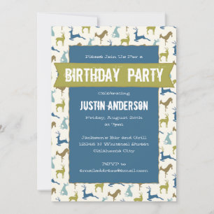 Invitación Fiesta de cumpleaños de ciervos campestres