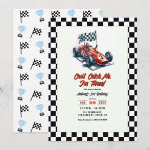 Invitación Fiesta de Cumpleaños de Coche de Carreras No Puedo