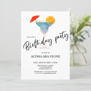 Invitación Fiesta de cumpleaños de cóctel