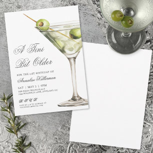 Invitación Fiesta de cumpleaños de cóctel Martini