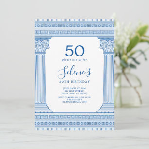 Invitación fiesta de cumpleaños de color personalizado con te