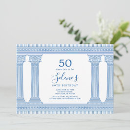 Invitación fiesta de cumpleaños de color personalizado con te