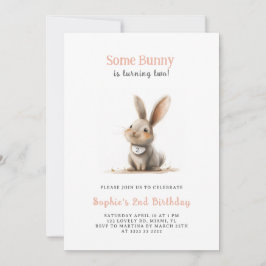 Invitación Fiesta de cumpleaños de conejo infantil